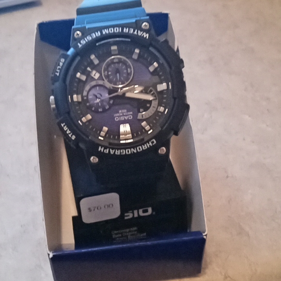 Black & Blue Water Proof ChronoGraph Watch